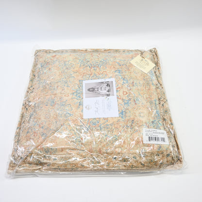Patina Vie Velvet Geometric Patterned Square Throw Pillow 20" x 20" Teal/Ochre