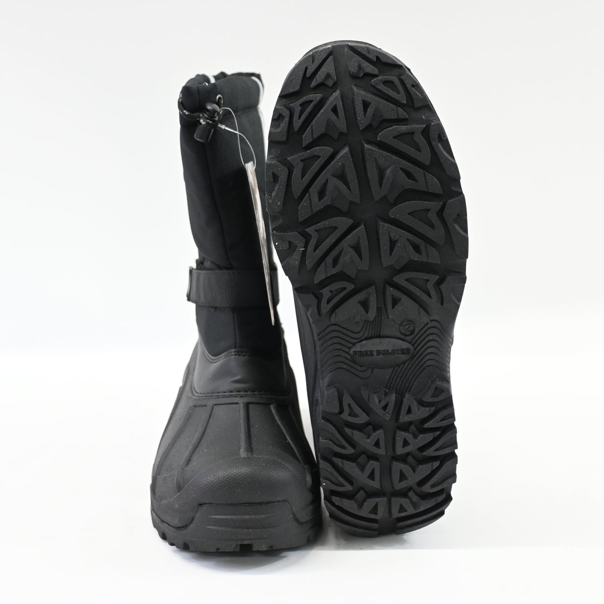FREE SOLDIER Snow Boots Insulated Waterproof Hiking Winter Nonslip (Black,12)
