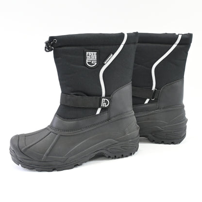 FREE SOLDIER Snow Boots Insulated Waterproof Hiking Winter Nonslip (Black,12)