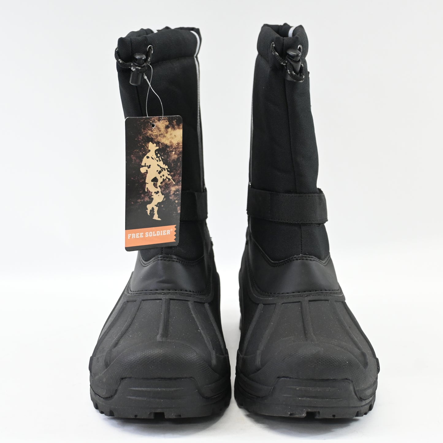 FREE SOLDIER Snow Boots Insulated Waterproof Hiking Winter Nonslip (Black,12)