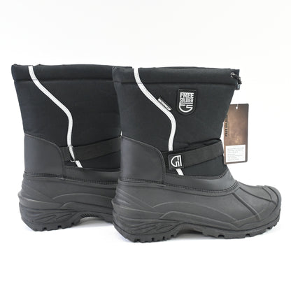 FREE SOLDIER Snow Boots Insulated Waterproof Hiking Winter Nonslip (Black,12)