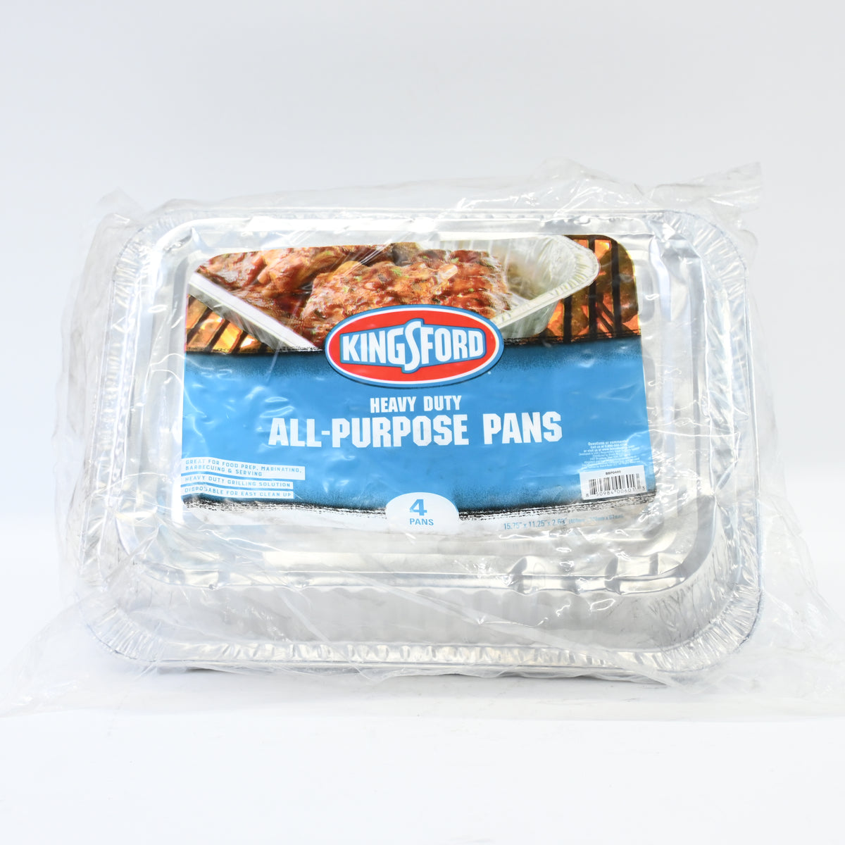 Kingsford Heavy Duty Large Aluminum Pans - Disposable Aluminum Pans 4 Count