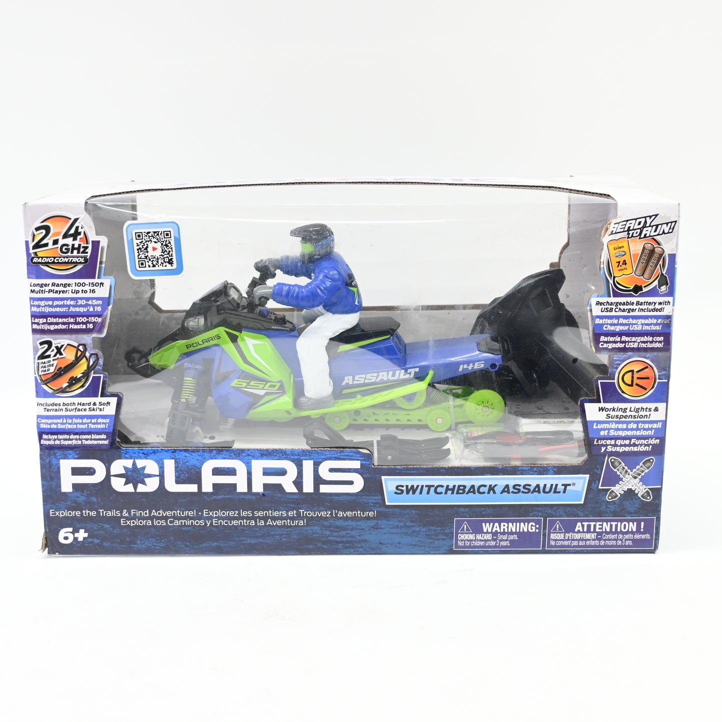 NKOK 2.4GHz Polaris® RC (RTR) Switchback Assault (Green w/Blue)