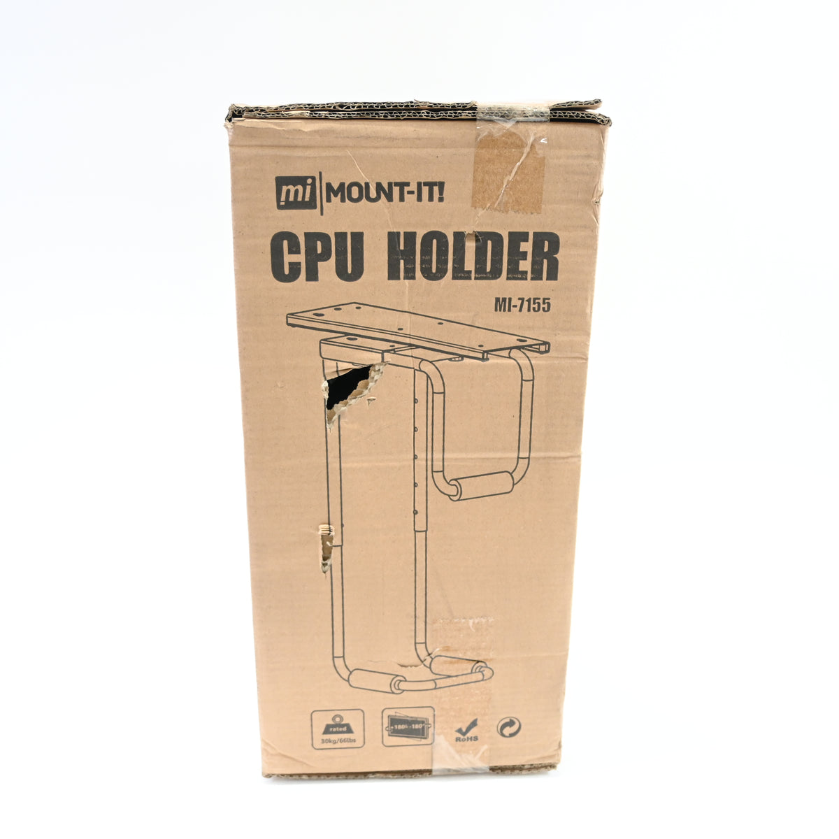 Mount-It! Heavy Duty Under Desk Computer Mount, Up to 10" Wide and 22" High