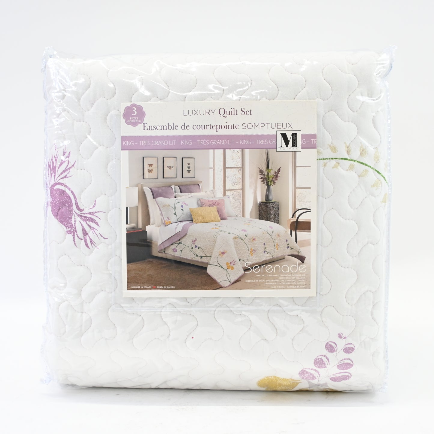 Safdie & Co. 60115.3K.15 Serenade Collection Quilt 3PC Set King, Multicolor