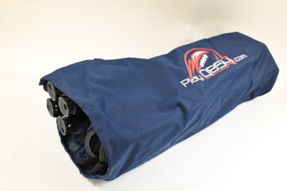 QB54 Outdoor Football Set Toss & Kick Game Built 2 Folding Chairs Navy - Grade A
