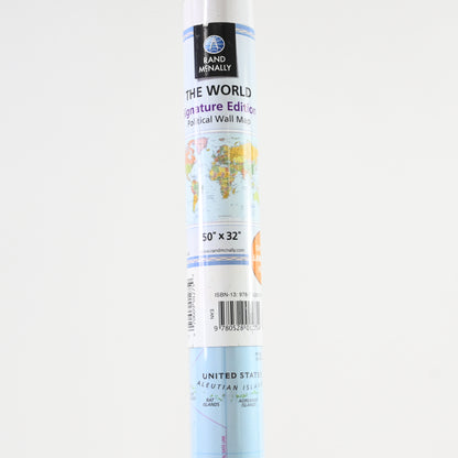 Rand McNally RM528012754 M-Series Full-Color World Map 50 x 32 - New