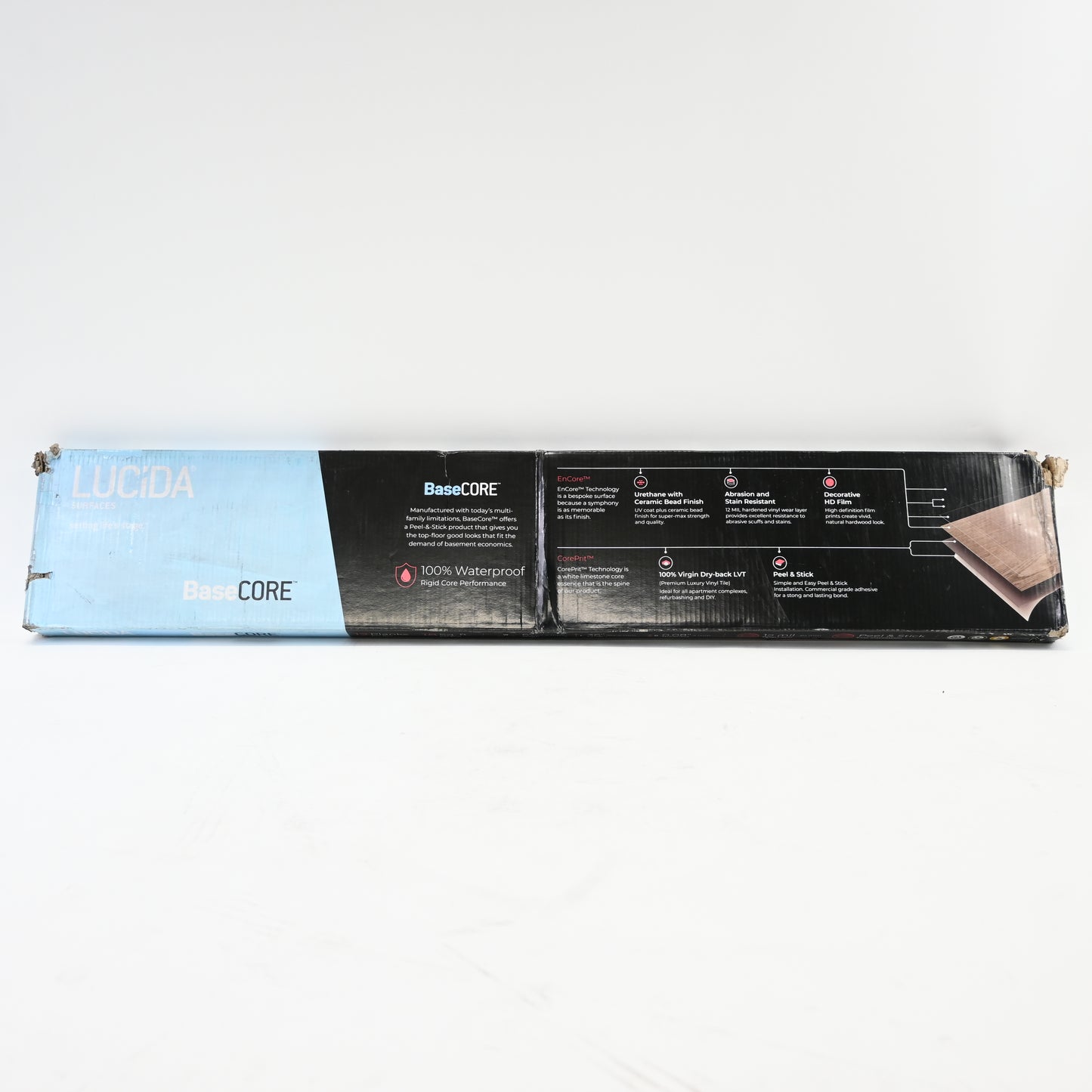 LUCiDA SURFACES Vinyl Flooring Peel and Stick Tile- 12 Wood Look Planks-Barn