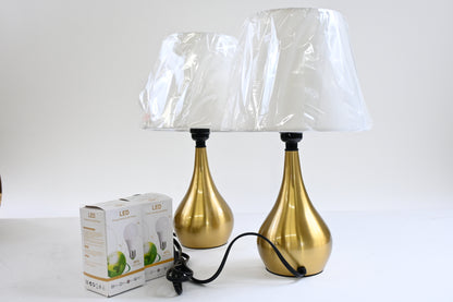 Hamilyeah Gold Table Lamps with Touch Control, 2 E26 Bulbs Included