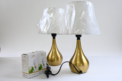Hamilyeah Gold Table Lamps with Touch Control, 2 E26 Bulbs Included