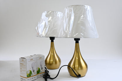 Hamilyeah Gold Table Lamps with Touch Control, 2 E26 Bulbs Included
