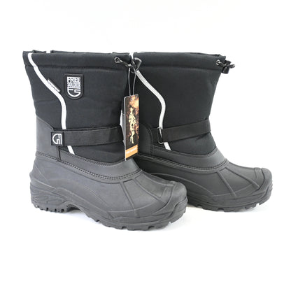 FREE SOLDIER Men's Winter Snow Boots Waterproof Insulated Duck Boots Black - New