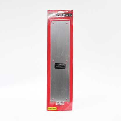 Everbilt 3-1/2 in. x 15 in. Stainless Steel Push Plate