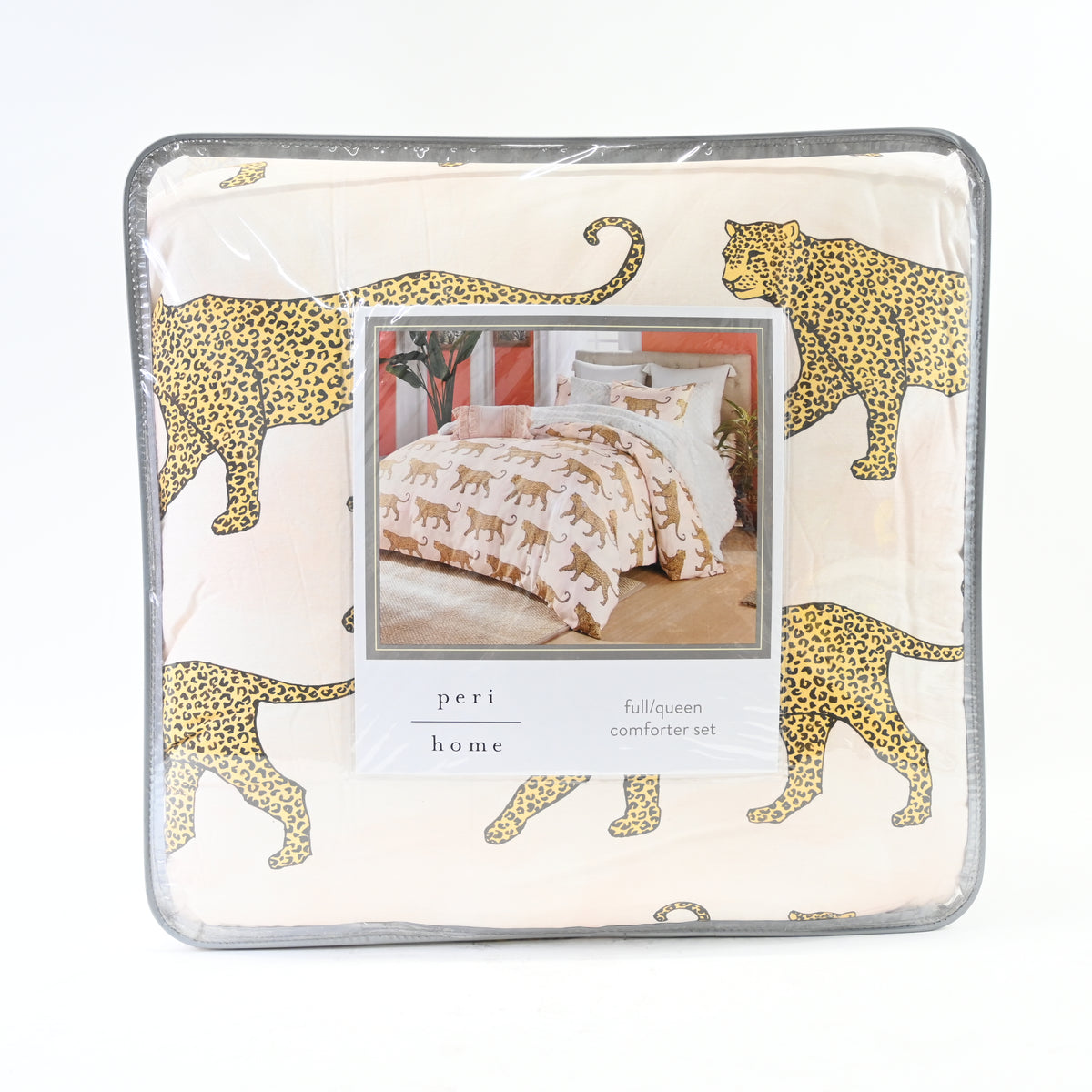 Peri Home Catwalk 100% Cotton 3-Piece Comforter and Sham Set, Full/Queen, Blush