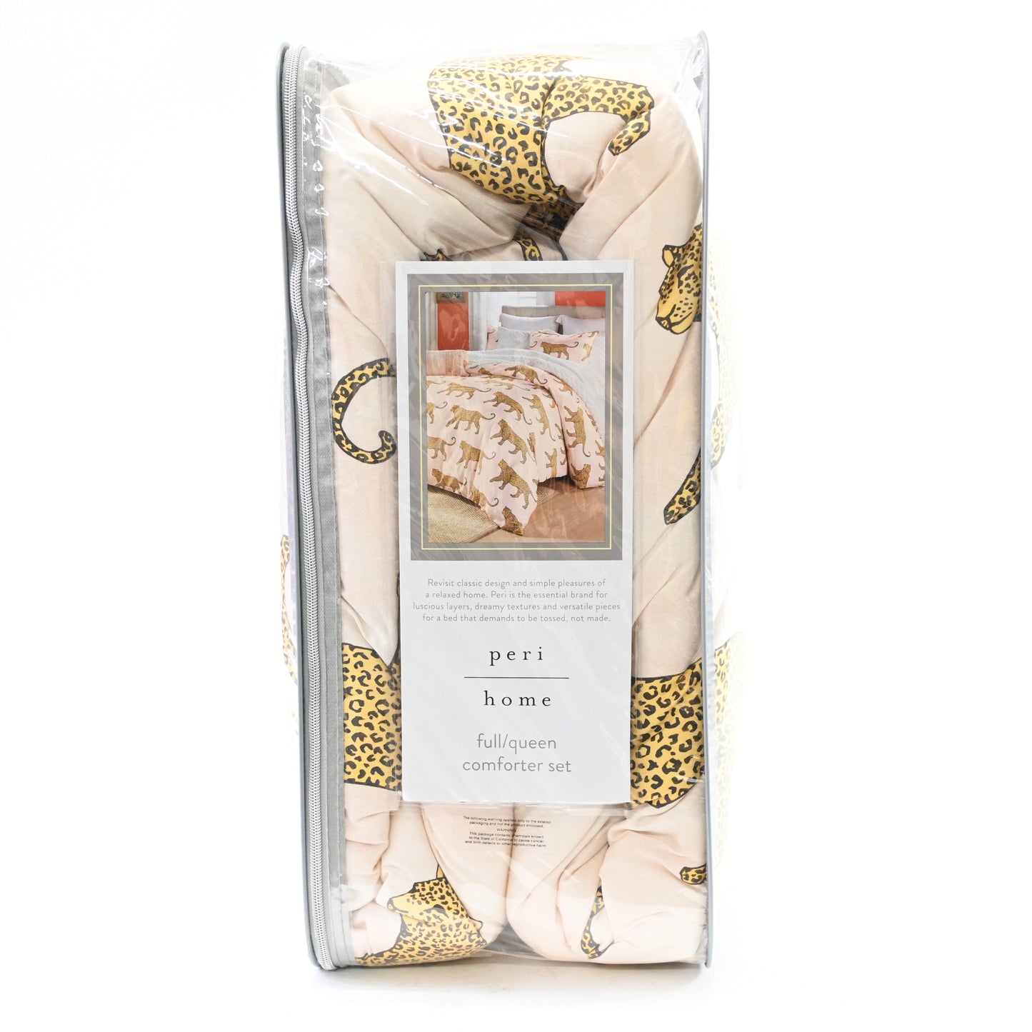 Peri Home Catwalk 100% Cotton 3-Piece Comforter and Sham Set, Full/Queen, Blush