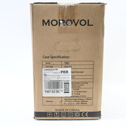 MOROVOL Mesh Matx Case Tower Computer Case, ARGB Fans Preinstalled- TW7-S2-BL