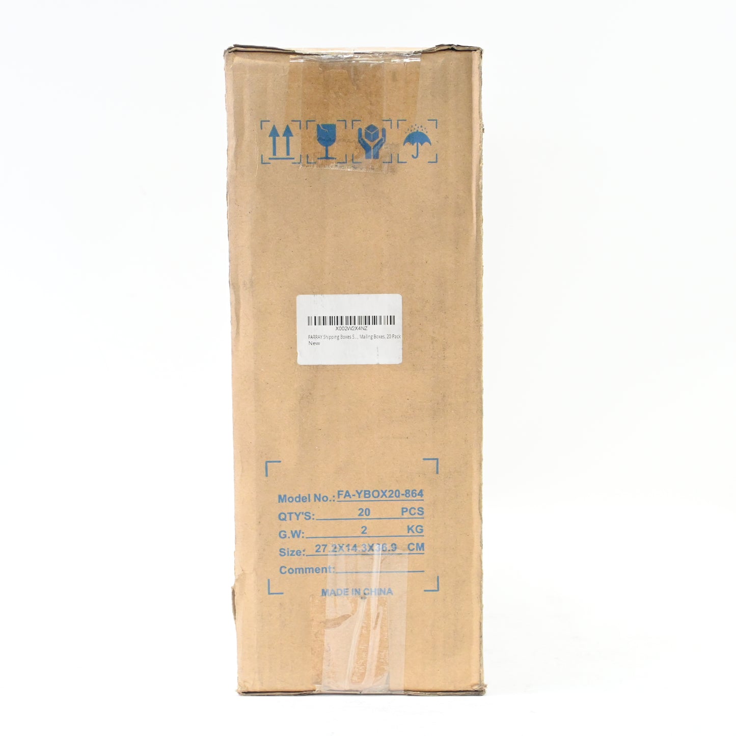 FARRAY Shipping Boxes 8x6x4 inches, Corrugated Small Cardboard Boxes, 20 Pack