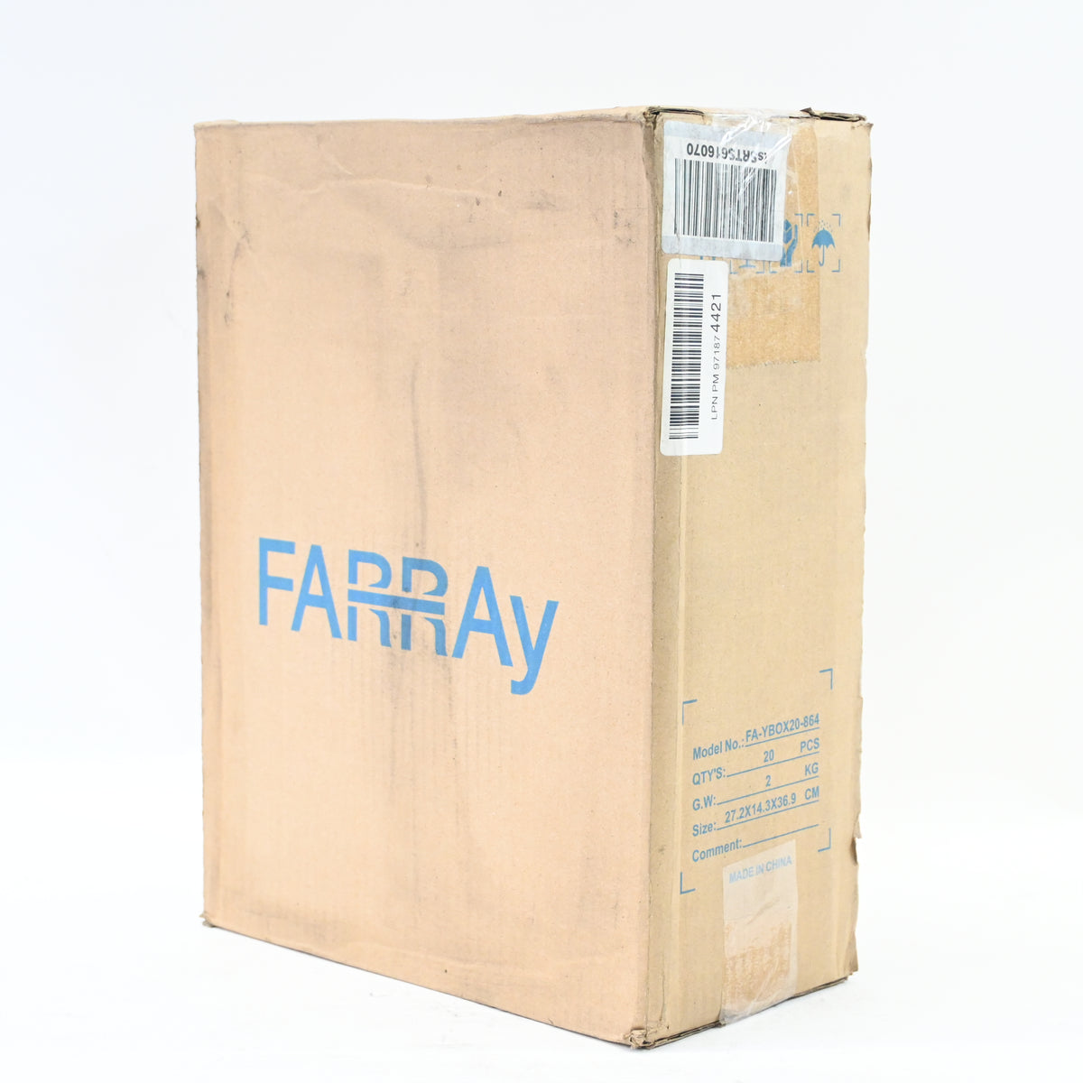 FARRAY Shipping Boxes 8x6x4 inches, Corrugated Small Cardboard Boxes, 20 Pack
