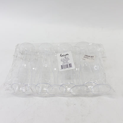 Kaya Elegant Clear Plastic Champagne Flutes - 5 oz. (Pack of 8)