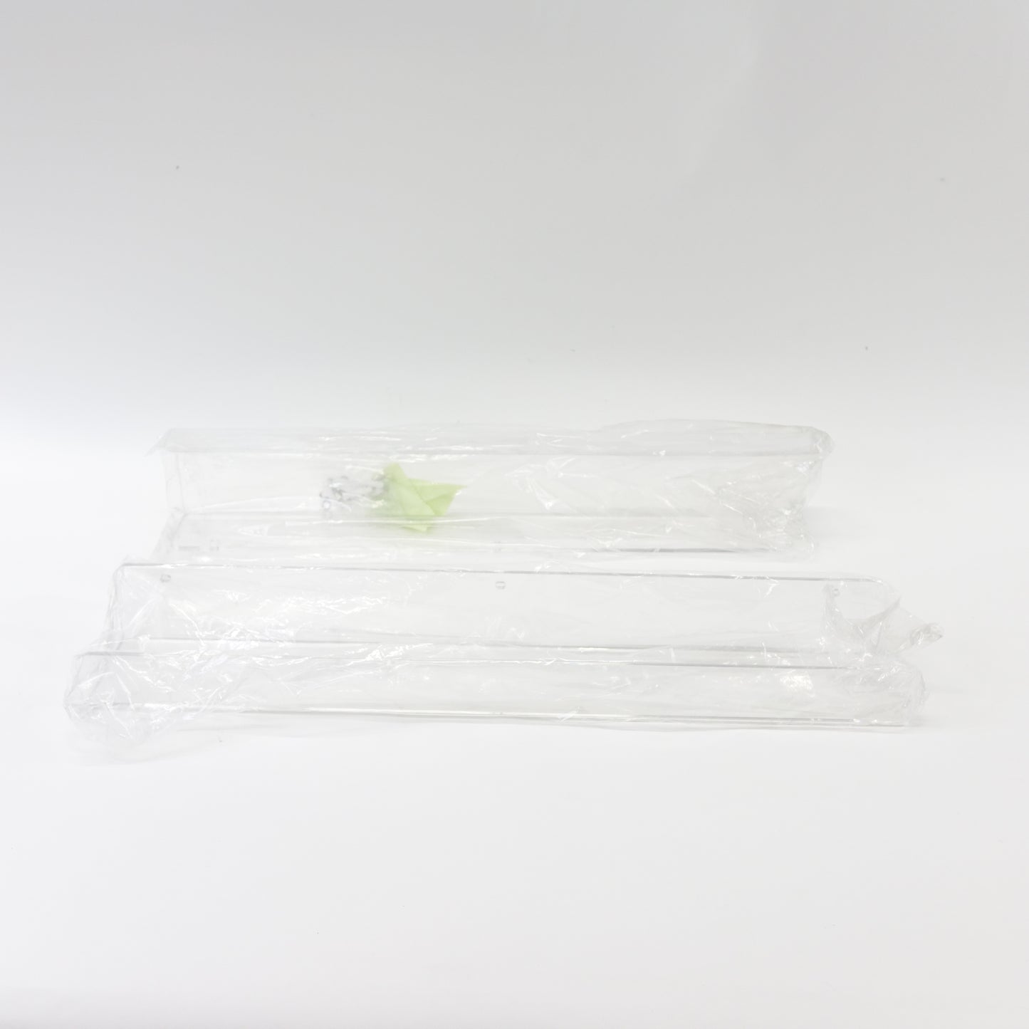 Acrylic Bookshelf, 2 Pack 24" Clear Wall Mounted Floating Bookshelf w/ Screw Set
