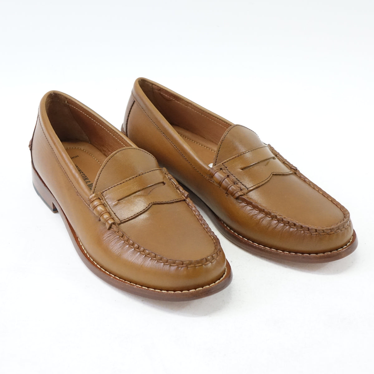 Johnston & Murphy Men's Halstead Penny Tan Full Grain 8 M US