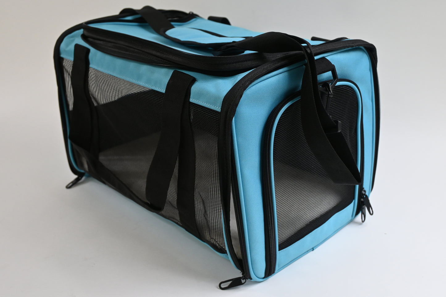 Cat Carrier TSA Approved with Locking Zipper and Fleece Pad Medium, Blue