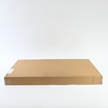 Double-Layer Oval Coffee Table with Storage Shelf 42'' x 22'' x 18'' (Black)