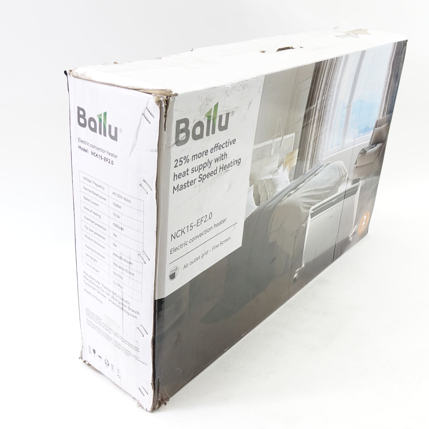 Ballu Convection Panel Heater, 1500W With Adjustable Thermostat