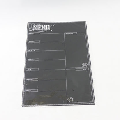 Magnetic Menu Board for Kitchen Fridge with Bright Chalk Markers - 17"X12"