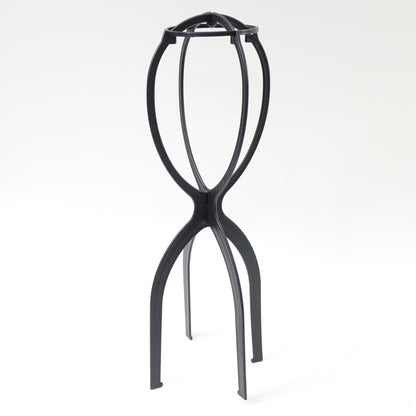 Deke Home Long hair Wig Stand, Portable tripod Collapsible 19.7"-2 pack B&W