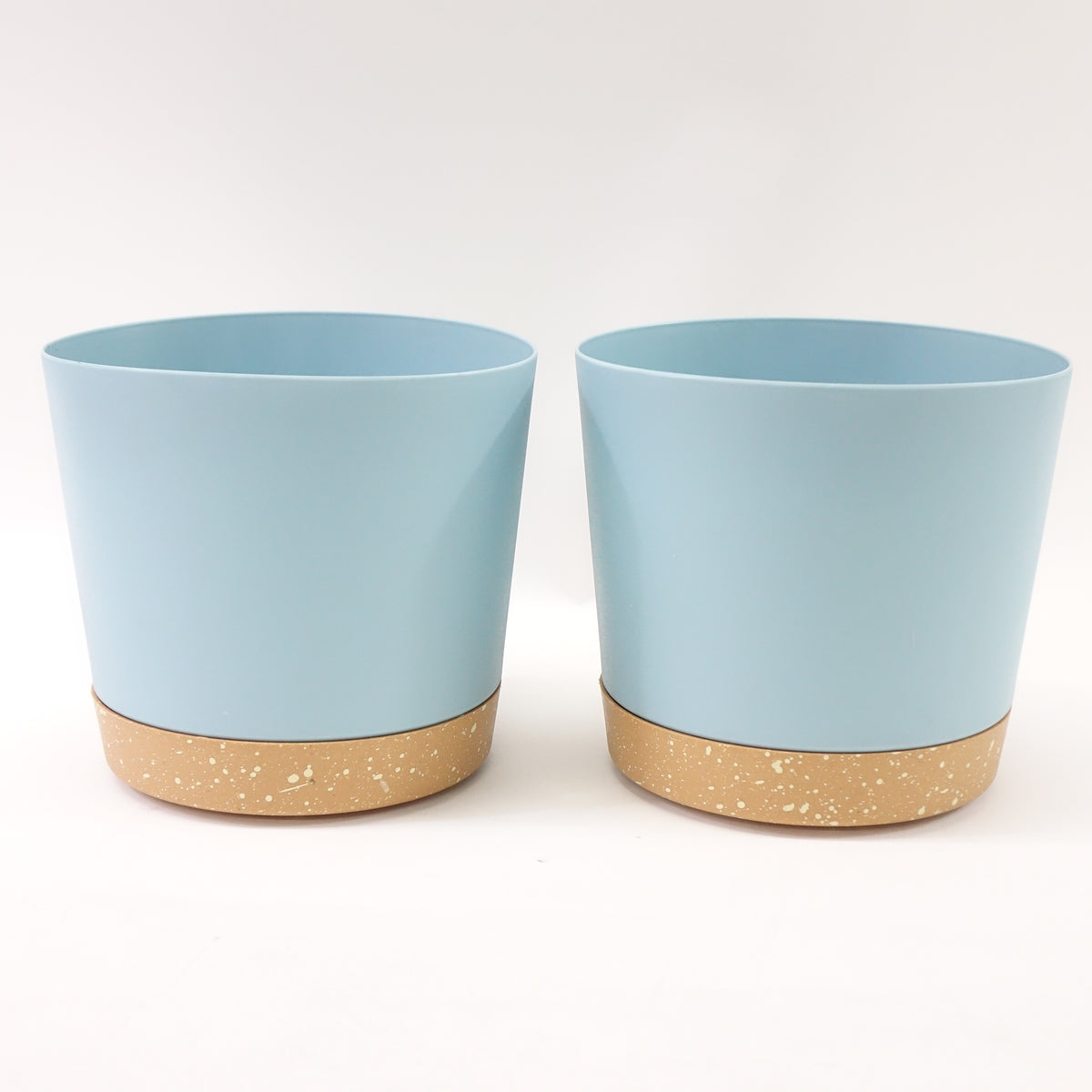 QCQHDU Plant Pots Set of 2- 8" Planters with Drainage Holes and Removable Base