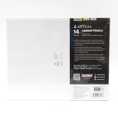 ARTEZA Canvas Boards for Painting, 16 x 20 Inches, Pack of 14