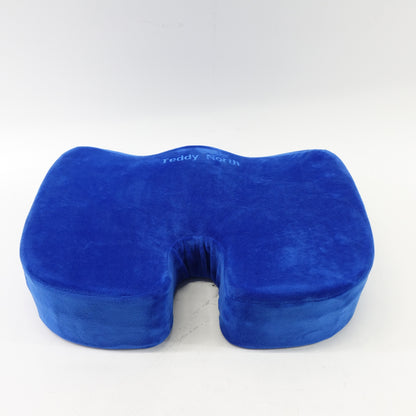 TeddyNorth Blue Seat Cushion Pillow-Memory Foam Contoured Posture Corrector