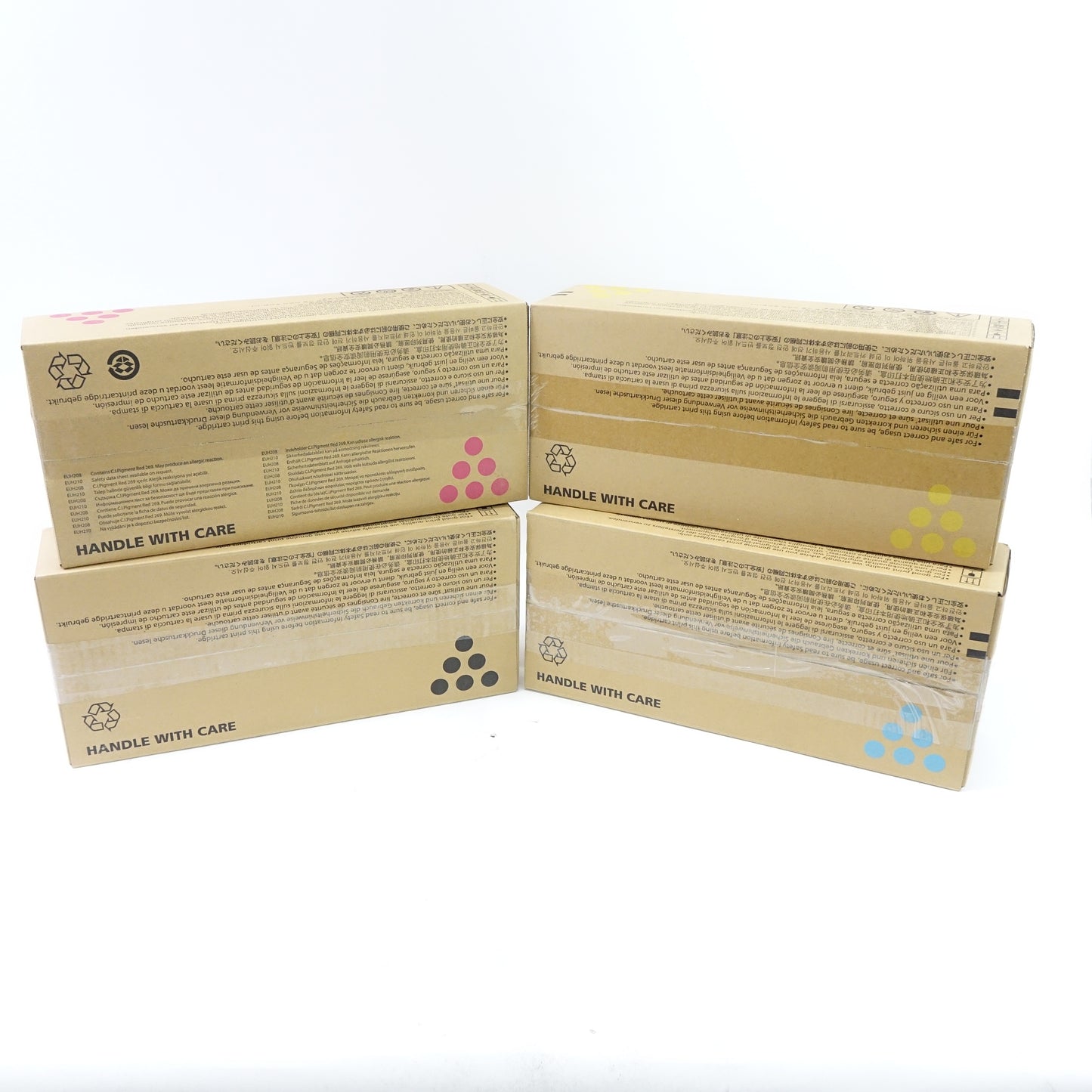 Ricoh SP C252HA Toner Cartridge KIT for SP C252DN /SP C252SF Printers, Consists of Black (407653), Cyan (407654) Magenta, (407655), Yellow (407656), Yields Up to 6500 Pages