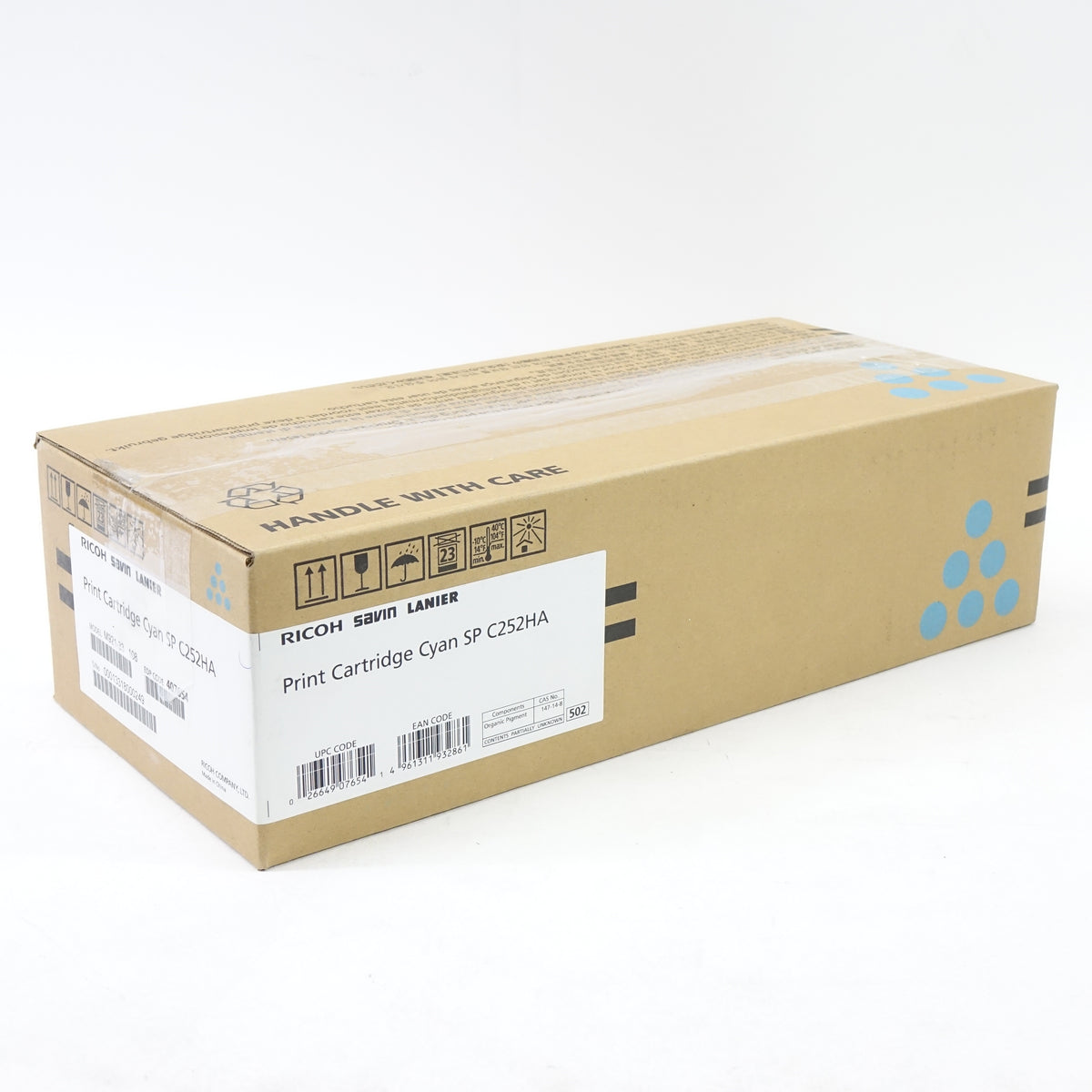 Ricoh SP C252HA Toner Cartridge KIT for SP C252DN /SP C252SF Printers, Consists of Black (407653), Cyan (407654) Magenta, (407655), Yellow (407656), Yields Up to 6500 Pages