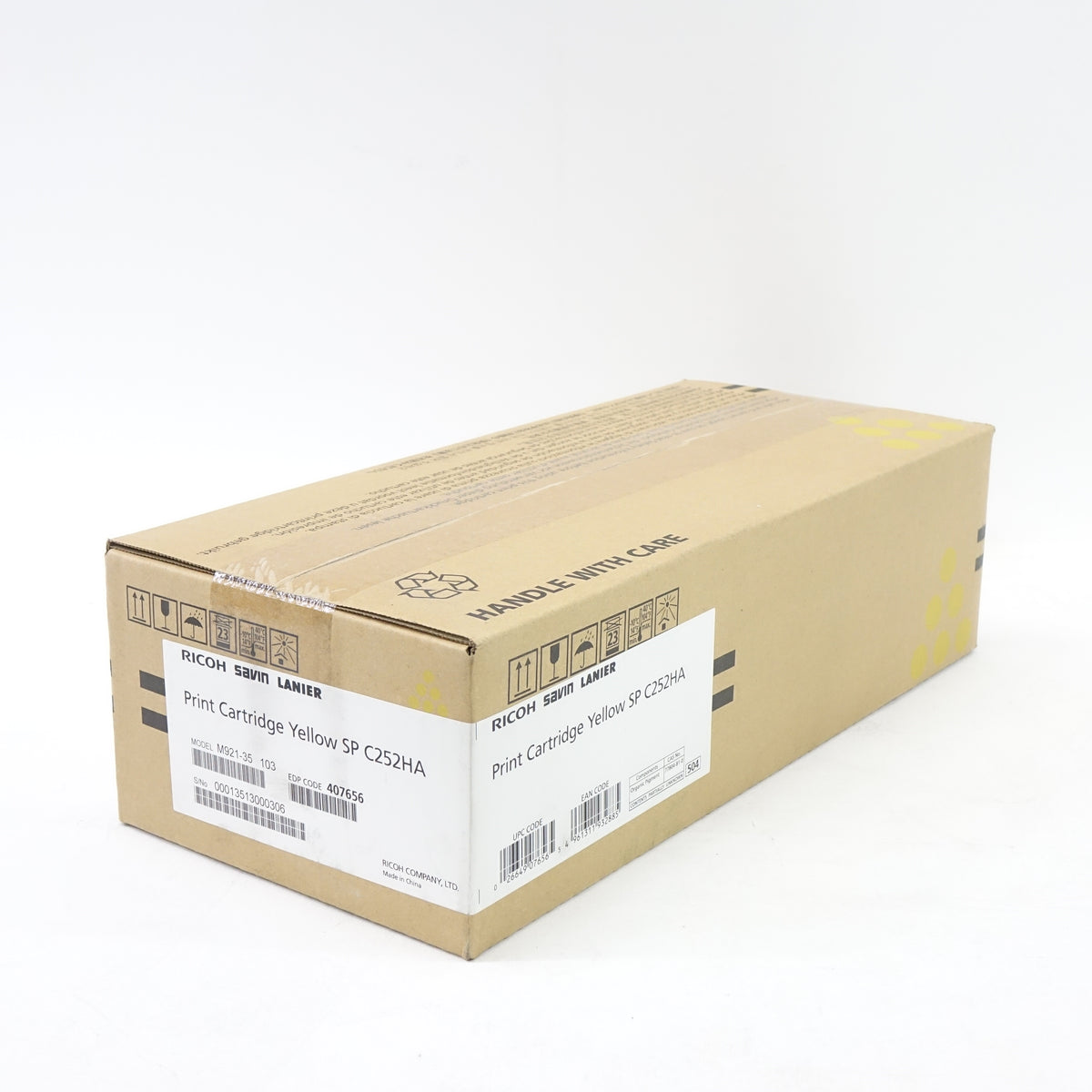 Ricoh SP C252HA Toner Cartridge KIT for SP C252DN /SP C252SF Printers, Consists of Black (407653), Cyan (407654) Magenta, (407655), Yellow (407656), Yields Up to 6500 Pages