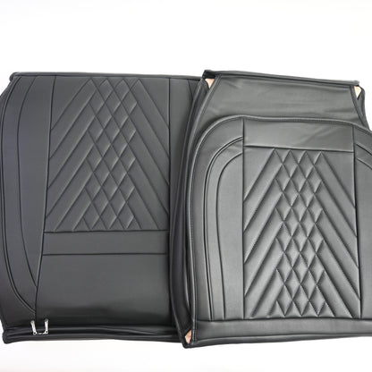 INCH EMPIRE Car Seat Adjustable Cover Cushion Set - Black Synthetic Leather