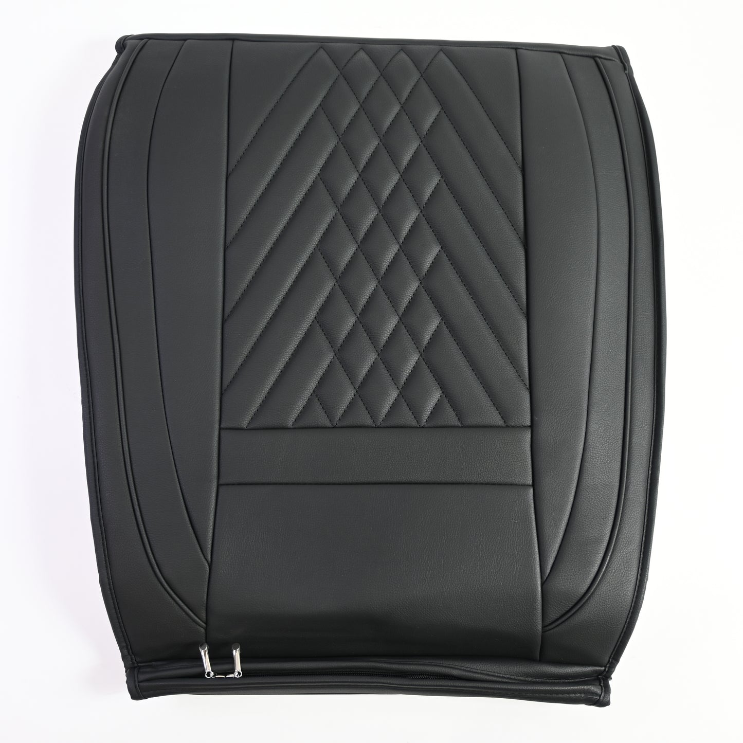 INCH EMPIRE Car Seat Adjustable Cover Cushion Set - Black Synthetic Leather