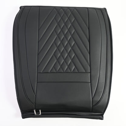 INCH EMPIRE Car Seat Adjustable Cover Cushion Set - Black Synthetic Leather