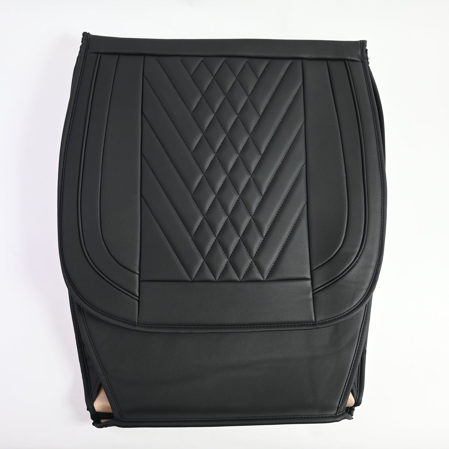 INCH EMPIRE Car Seat Adjustable Cover Cushion Set - Black Synthetic Leather