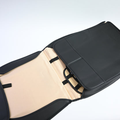 INCH EMPIRE Car Seat Adjustable Cover Cushion Set - Black Synthetic Leather