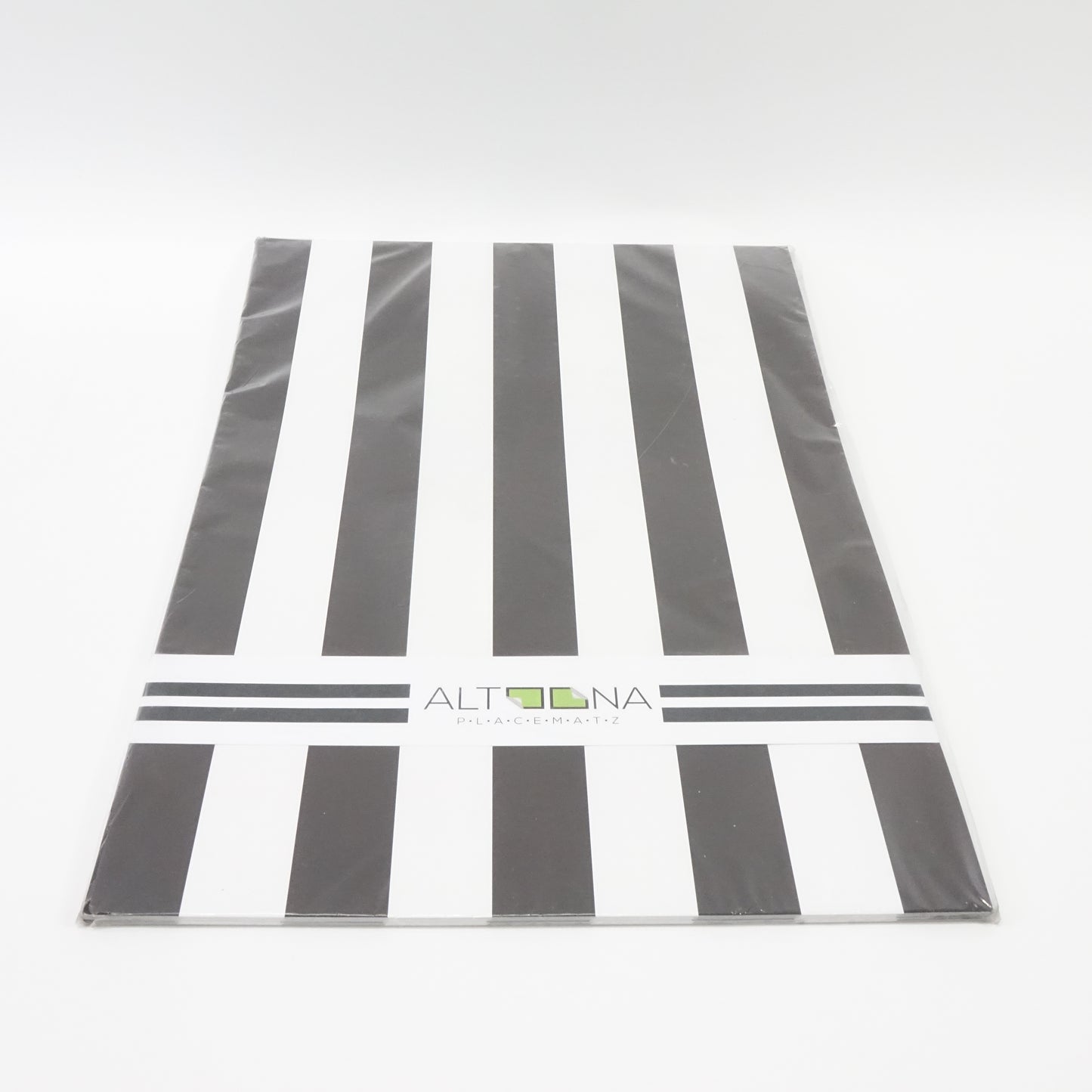 Paper Placemats Black and White Stripe Rectangle 12.5" x 18.5"- 24 pack
