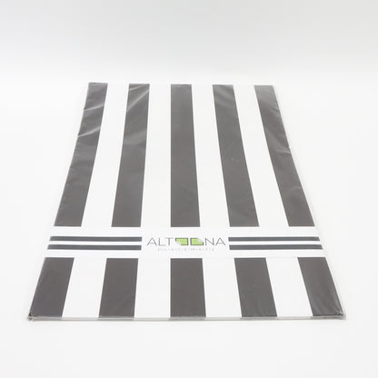 Paper Placemats Black and White Stripe Rectangle 12.5" x 18.5"- 24 pack