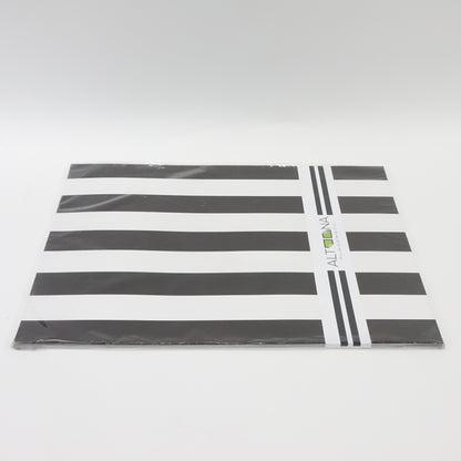 Paper Placemats Black and White Stripe Rectangle 12.5" x 18.5"- 24 pack