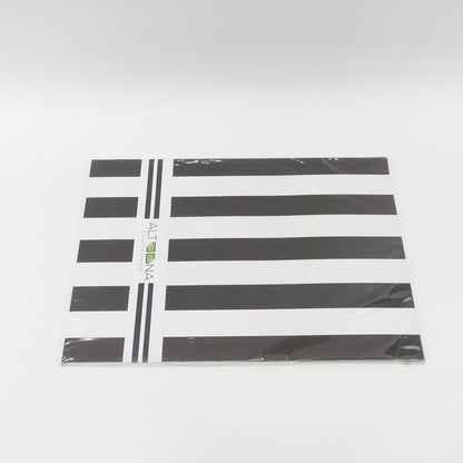 Paper Placemats Black and White Stripe Rectangle 12.5" x 18.5"- 24 pack
