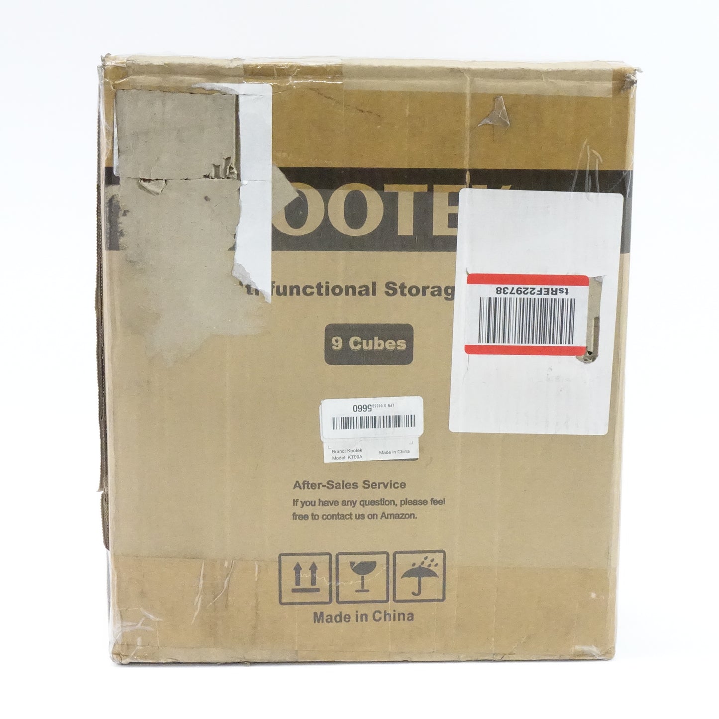 Kootek 9-Cube Modular Plastic Square Storage Boxes Hammer, Black - Open Box