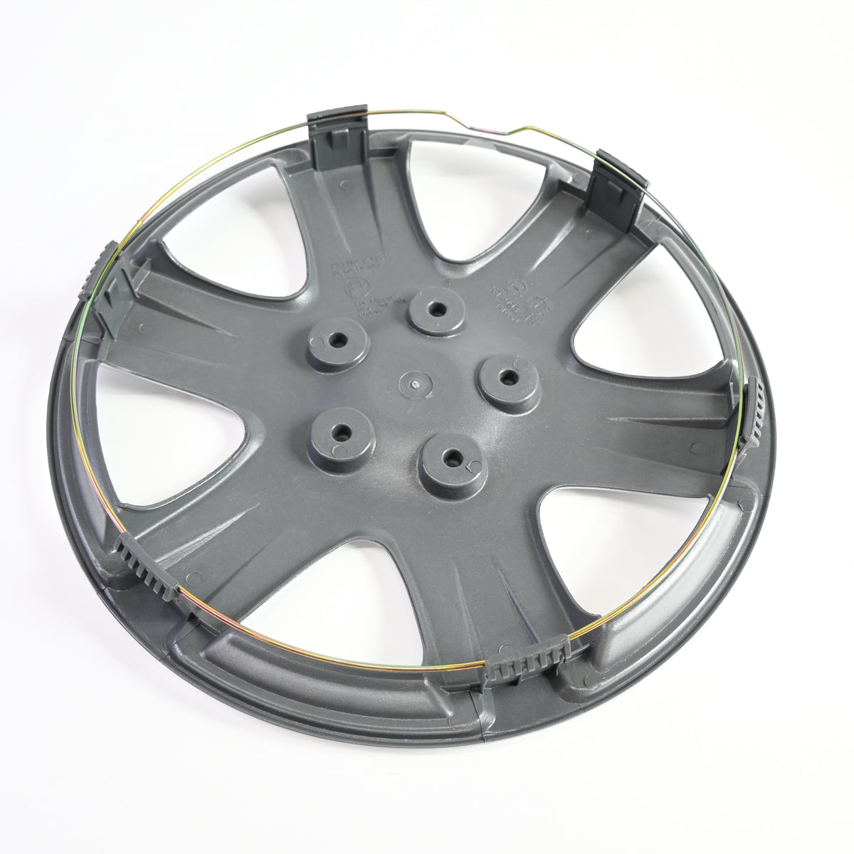 KT Four ABS Plastic Silver Colored Hubcaps - 15 Inch Diameter