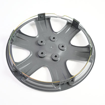 KT Four ABS Plastic Silver Colored Hubcaps - 15 Inch Diameter