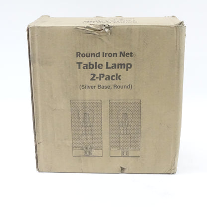 FOLKSMATE 3 Way Dimmable Touch Control Table Lamp, USB Port, Iron Net- 2 Pack
