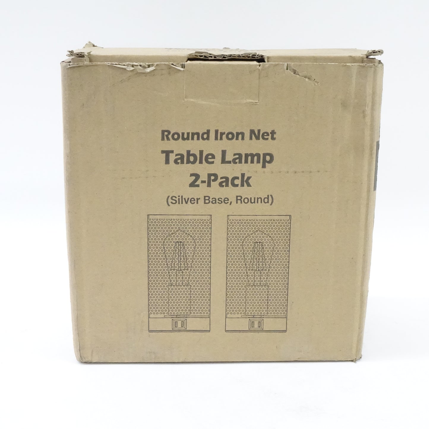 FOLKSMATE 3 Way Dimmable Touch Control Table Lamp, USB Port, Iron Net- 2 Pack